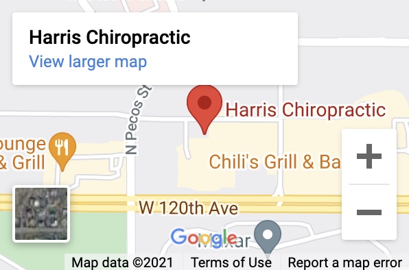 Get directions to Harris Chiropractic in Westminster Colorado